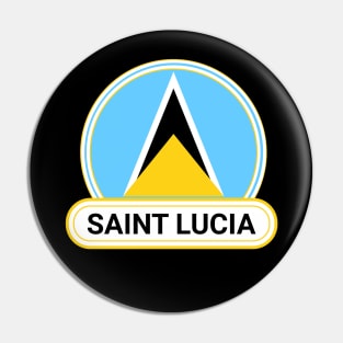 Saint Lucia Country Badge - Saint Lucia Flag Pin