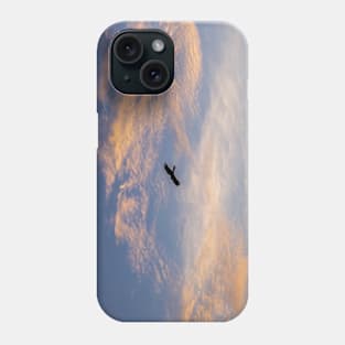 bird in the sky at sunset Phone Case