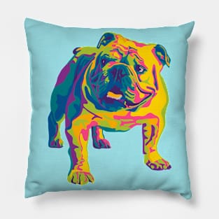 English Bulldog Pop Art Pillow