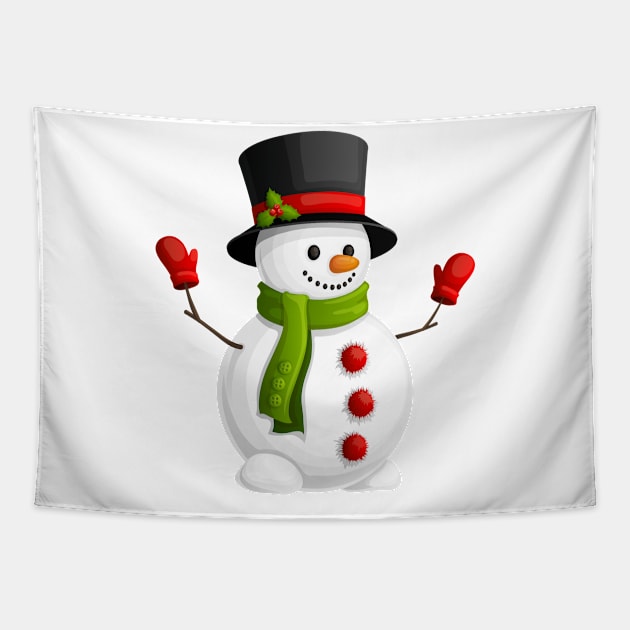 Snowmen Winter Tapestry by Teedell