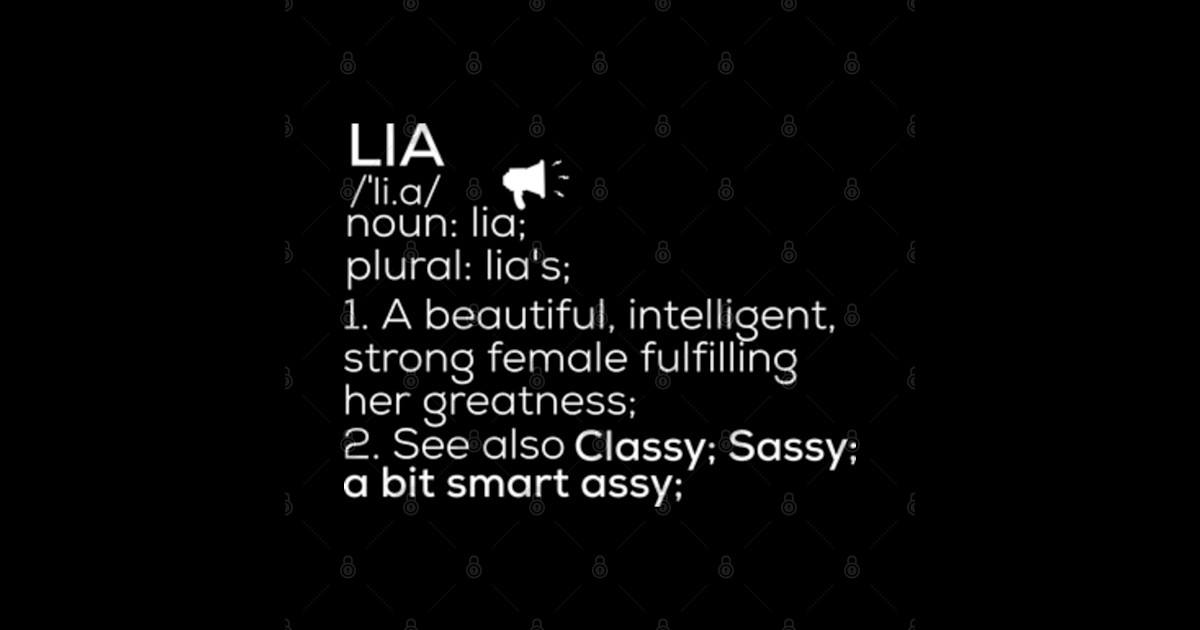 Lia Name Lia Definition Lia Female Name Lia Meaning Lia Sticker