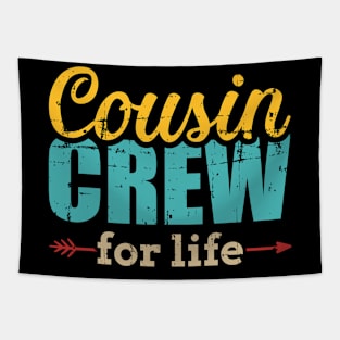 Cousin crew for life vintage retro Tapestry