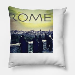 Nuns Looking over Rome Pillow