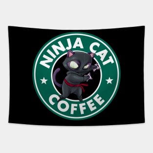 Ninja Cat Coffee Tapestry