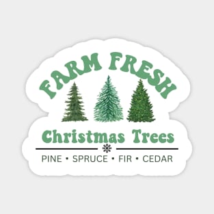 Farm Fresh Christmas tree design Magnet