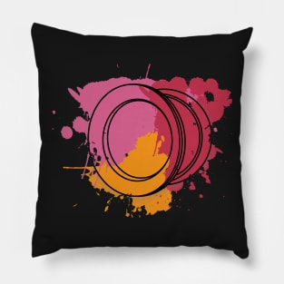 Splash Retro Pink Yoyo Pillow