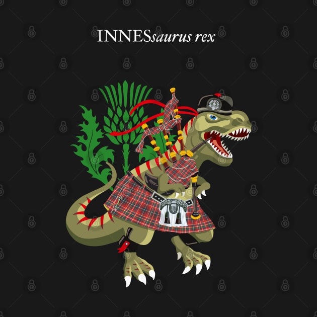 Clanosaurus Rex INNESsaurus rex Plaid Innes Scotland Ireland Family Tartan by BullShirtCo