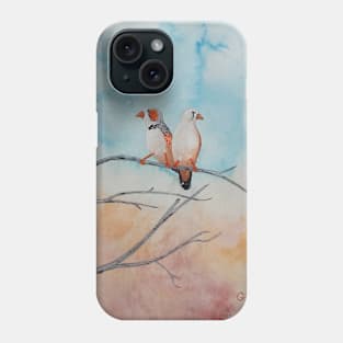 Zebra Finches - birds of Australia Phone Case