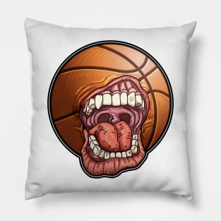 screaming mouth, basketball, March, Madness Pillow