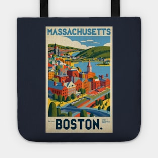 A Vintage Travel Art of Boston - Massachusetts - US Tote