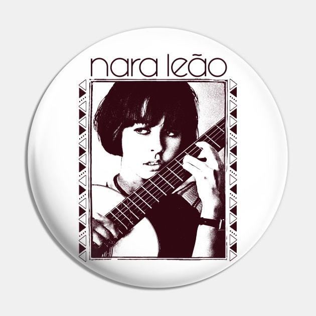 Nara Leão \\ Retro Original Fan Art Design Pin by DankFutura