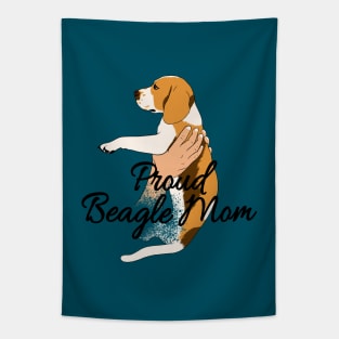 Proud Beagle Mom Tapestry