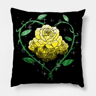 Yellow Crystal Flower Pillow