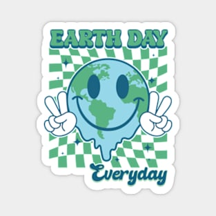 Earth Day Everyday Smile Face Hippie 54th Earth Day Anniversary Magnet