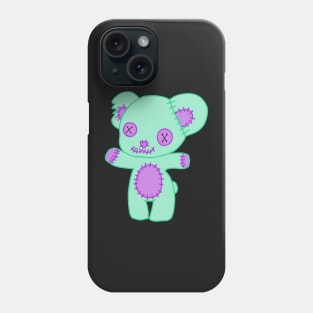 Zombie creepy kawaii teddy bear Phone Case