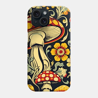 Retro Mushroom Pattern Phone Case