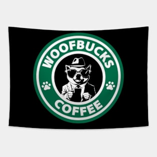 WoofBucks Coffee Tapestry