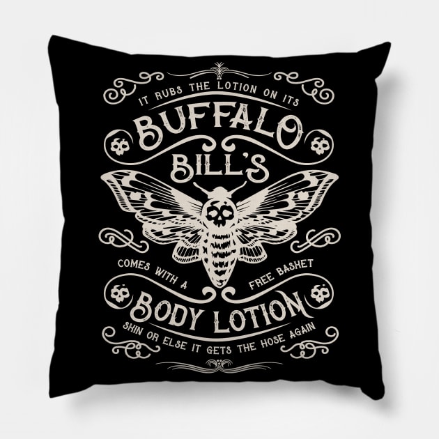 Buffalo Bill's Body Lotion Label Pillow by Alema Art