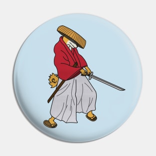 Shiba Inu Samurai Pin