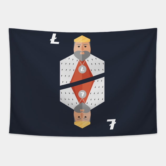 Litecoin Cryptocurrency King Tapestry by vladocar