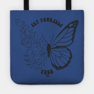 set yourself free butterfly 2 Tote