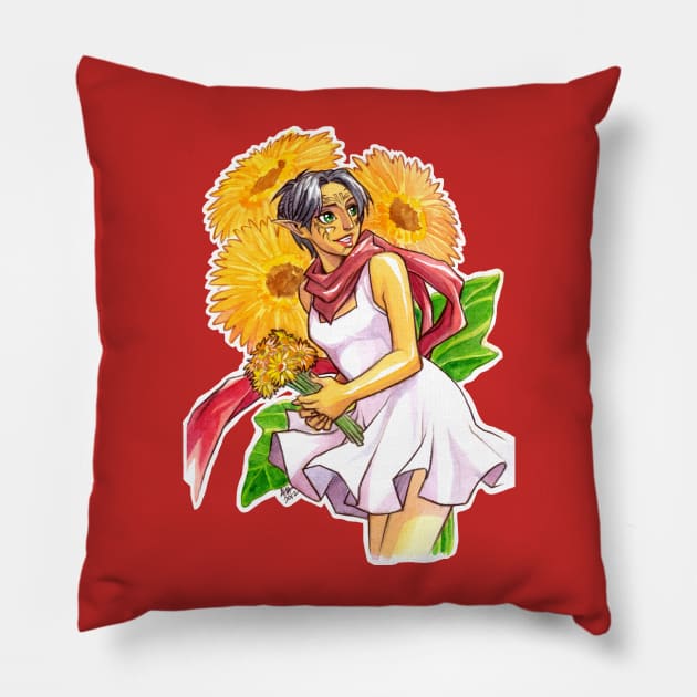 Sweet Daisy Pillow by aimoahmed