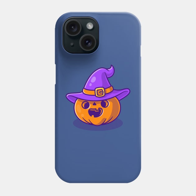 Cute Witch Pumpkin Halloween Cartoon Phone Case by Catalyst Labs