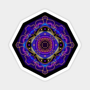 golden chains mandala Magnet