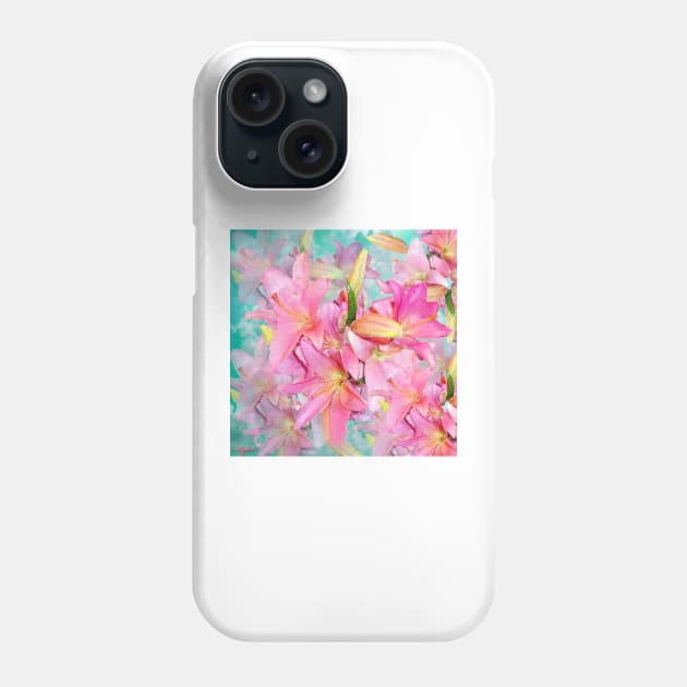 PINK LILY Phone Case by Overthetopsm