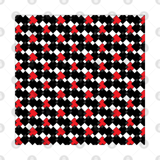 Black, red and white pattern by Cherubic