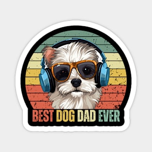 Best Dog Dad Ever Paw Fathers Day Magnet