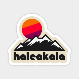 Retro Haleakala ))(( Tourist Souvenir National Park Design Magnet