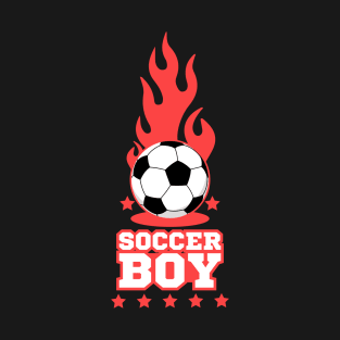 Soccer Boy - Black - Soccer Players Boys T-Shirt