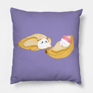 Sleeping Couple Banana _ Bunniesmee Pillow