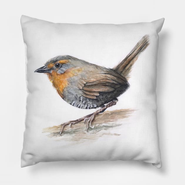 Chucao Watercolor Pillow by Olechka