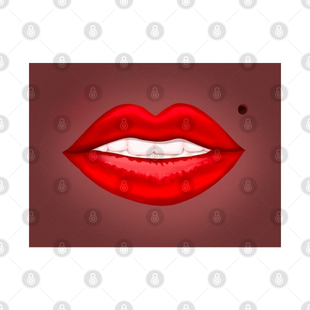 Sexy Pinup Girl Lips by Vector Deluxe