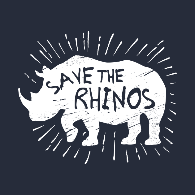 Save The Rhinos - Rhino Conservation by bangtees