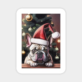 Christmas French Bulldog Magnet