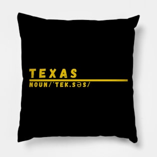 Word Texas Pillow