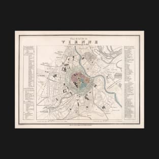 Vienna Austria Antique Map (1906) Vintage Wein City Atlas T-Shirt