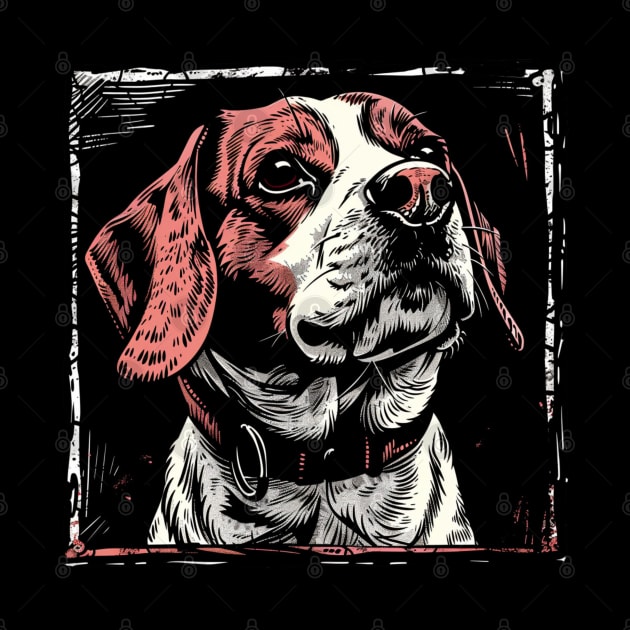 Retro Art Beagle Dog Lover by June Sixteen