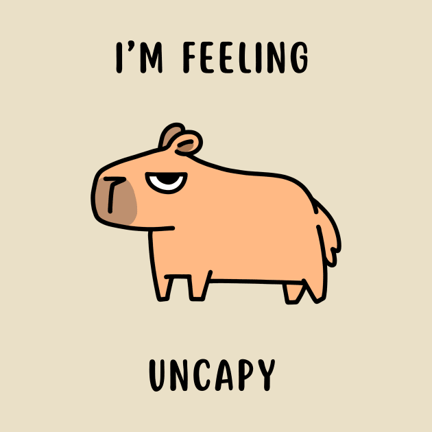 Unhappy Capybara being Uncapy cute by Radi-SH