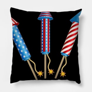 Just Here To Bang Firecrackers 4th of July Pillow