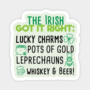 Lucky Charms Whiskey And Beer Magnet