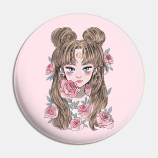 Bunny rose Pin