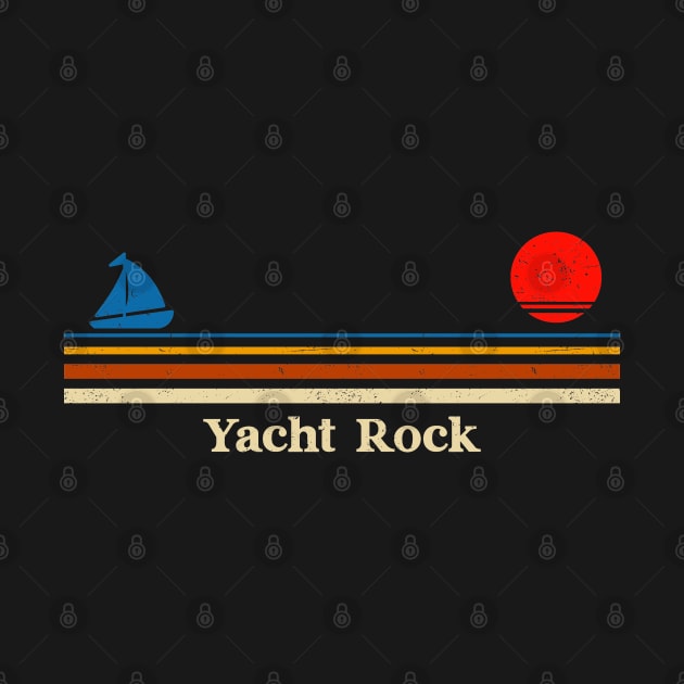 Retro Vintage Yacht Rock Sunset by TeeTypo