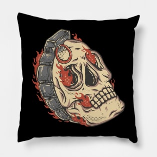 skull granade Pillow