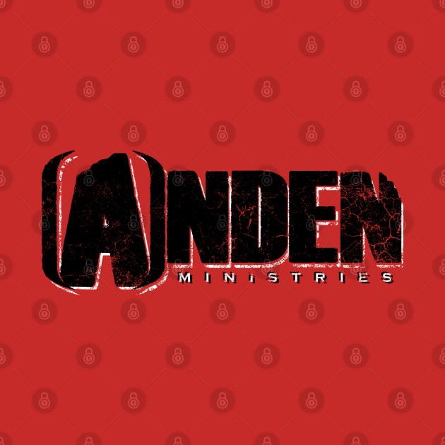 Major Distressed Anden Ministries Logo Black Ink by BaldmanStudios