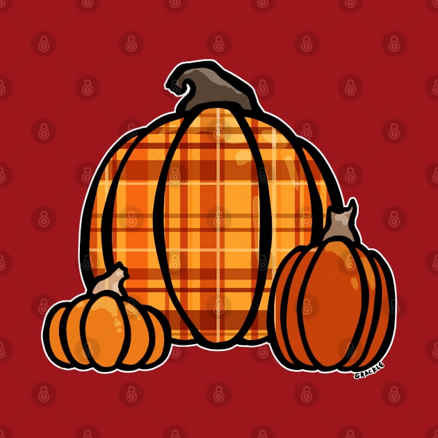 Warm Plaid Pumpkin by Jan Grackle