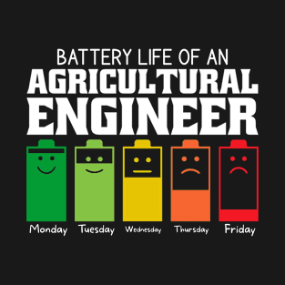 Battery Life Of An Agricultural Engineer T-Shirt